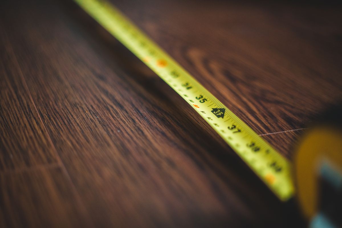 Close-up of a tape measure